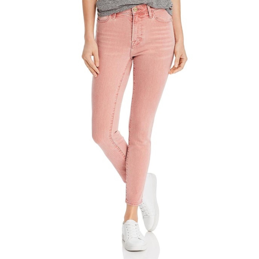NEW Frame Denim High Rise Skinny Jeans in Peony